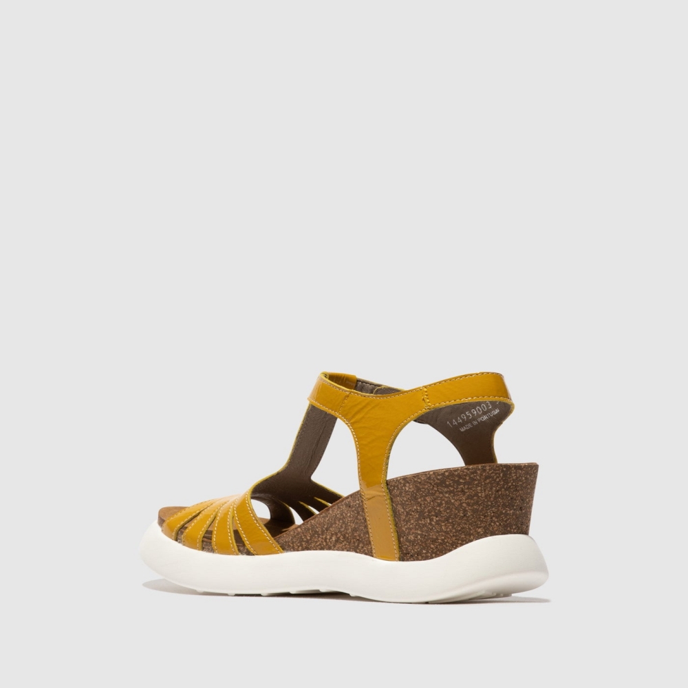 Yellow Fly London T-Strap Women's Sandals | USA39BWXJ