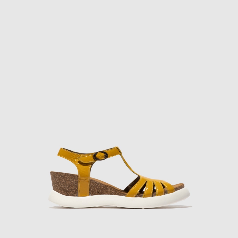 Yellow Fly London T-Strap Women\'s Sandals | USA39BWXJ