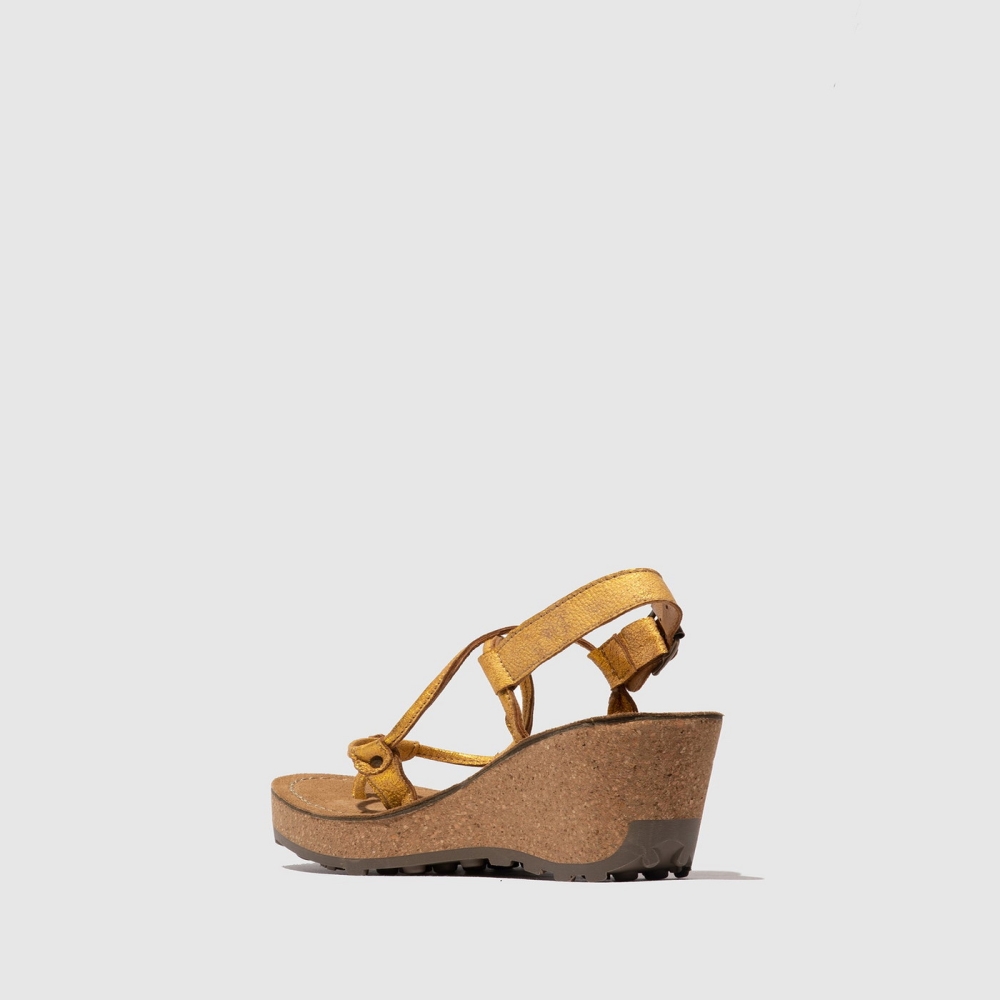 Yellow Fly London T-Strap Women's Sandals | USA93EZRV